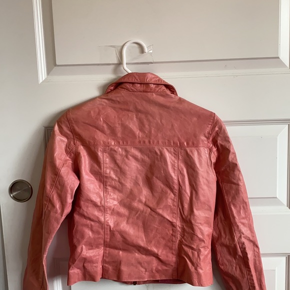 Pink vintage leather jacket - Picture 2 of 4